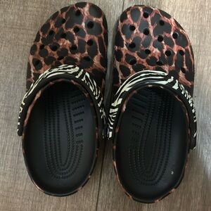 Crocs. Animal print size ladies 9